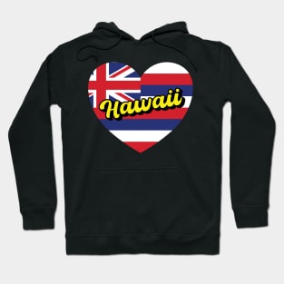 Hawaii Hawaiian State Flag Heart Hoodie